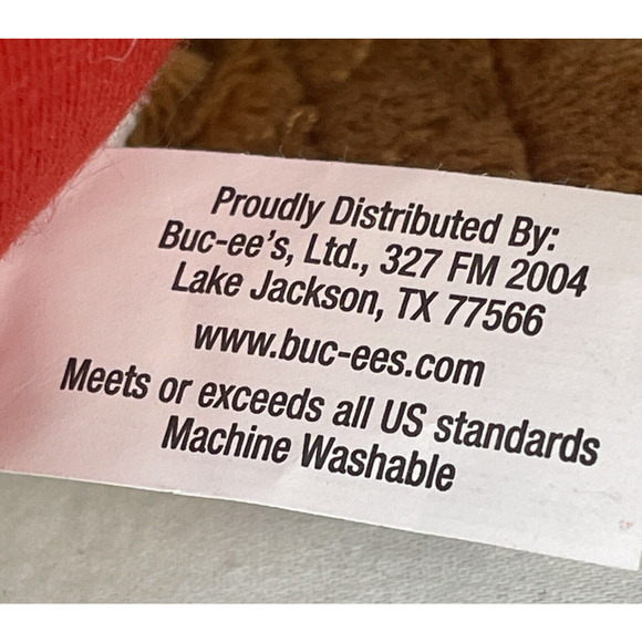 Bucees Plush Beaver Toy Buc-ee’s Red Brown Round 7 in Stuffed Animal w/Tags - Picture 6 of 8